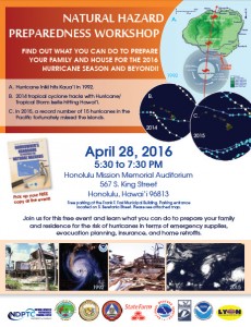 Natural Hazard workshop flyer